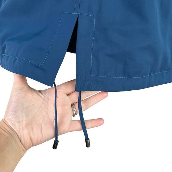 Talbots Insulated Hooded Full Zip Rain Coat Jacket Fitted Waist in Blue, Size SP - Picture 11 of 13